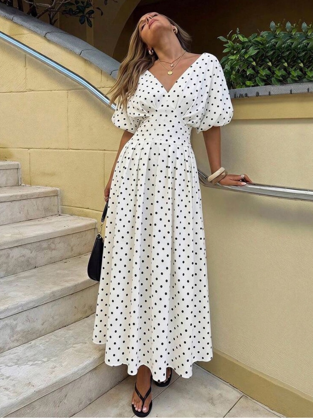 Polka Dot Maxi Dress